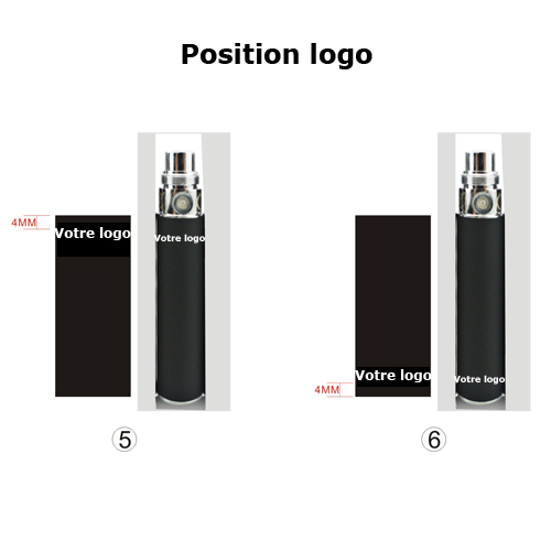 position logo sur batterie cigarette électronique